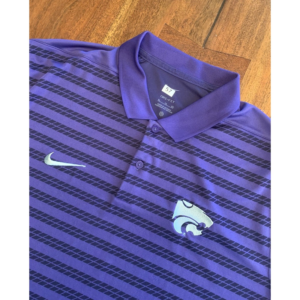 Kansas State Wildcats Nike Polo Shirt Mens XL Player Issued Sideline Performance
